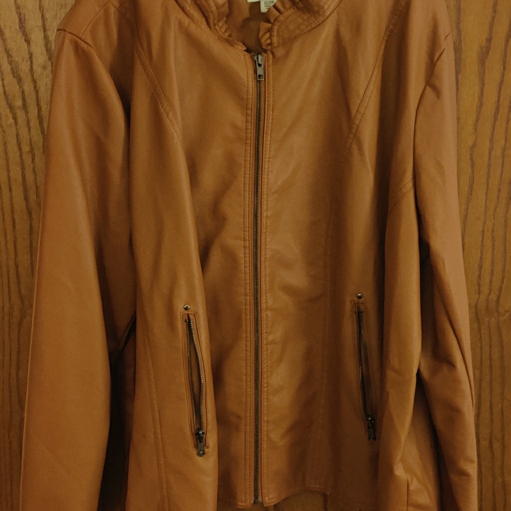Cato - Tan Fashion Leather Jacket